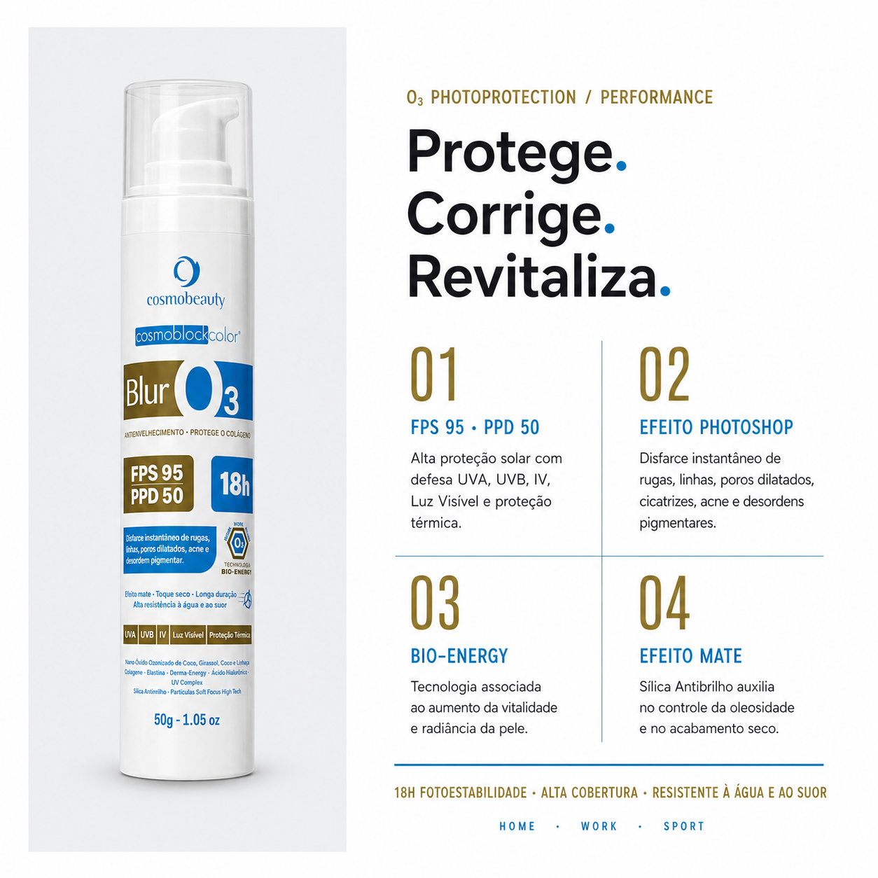 protetor-solar-com-cor-cosmoblock-blur-o3-ozonizado-fps-95-50g