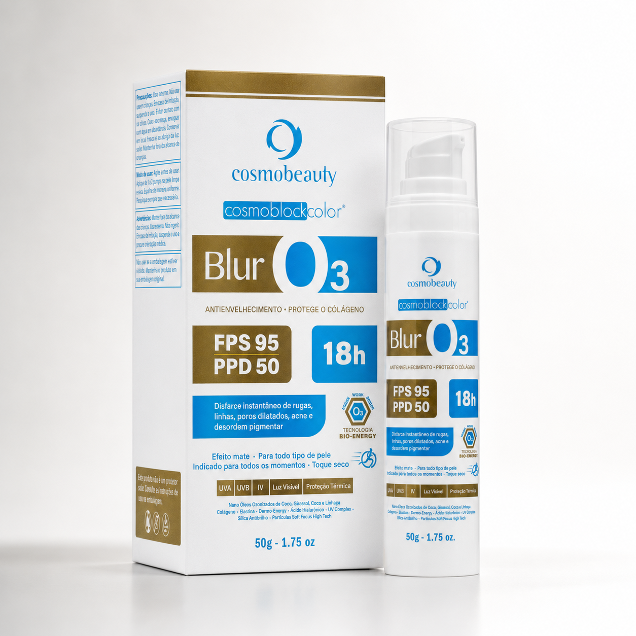 protetor-solar-com-cor-cosmoblock-blur-o3-ozonizado-fps-95-50g