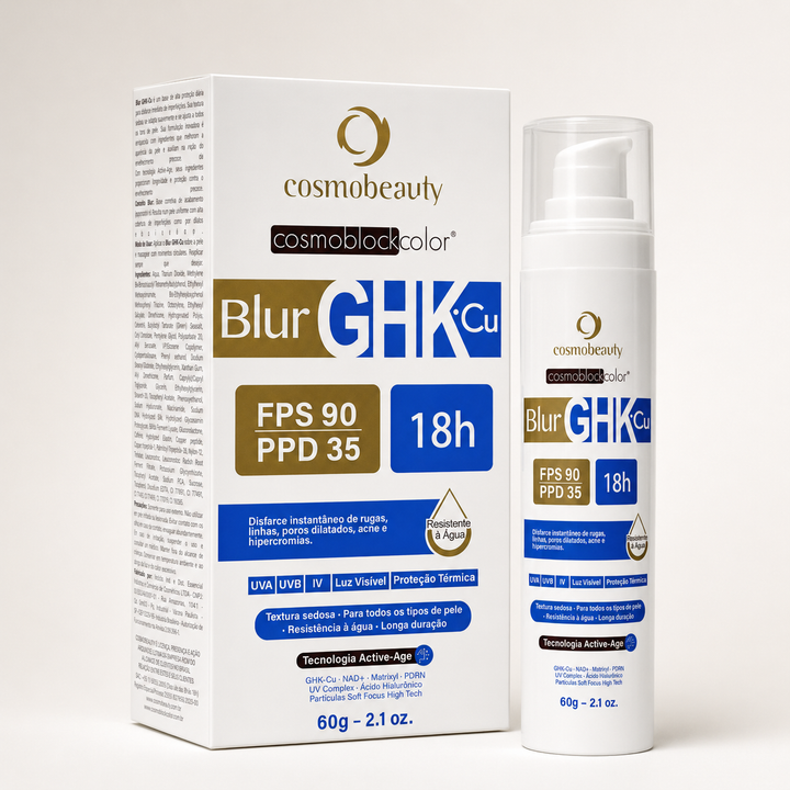 Cosmoblock Blur GHK-Cu Protetor Solar Rejuvenescedor FPS 90 60g